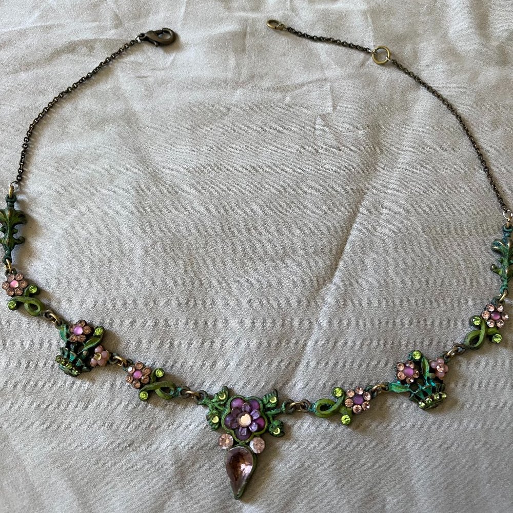 Michal Negrin Victorian-Inspired Swarovski Crystal Necklace